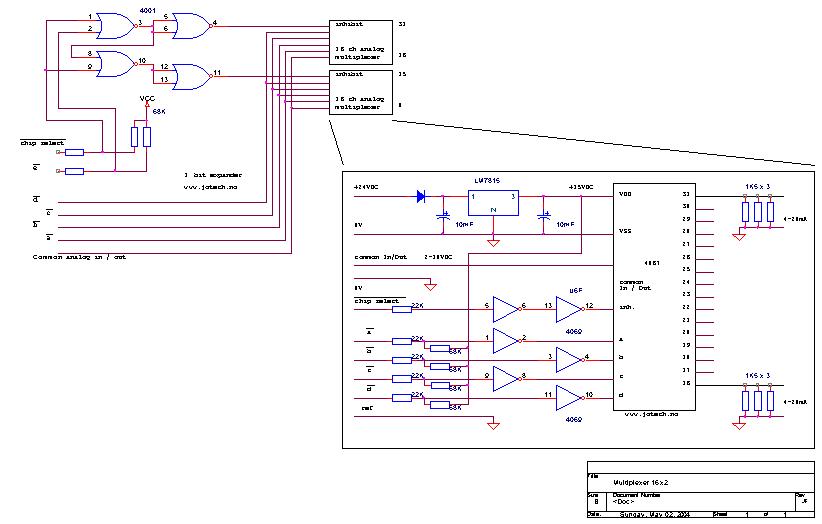 32 channel analog multiplexer